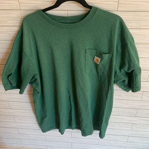 Carhartt Men's Short Sleeve Pocket T-Shirt in Forest Green